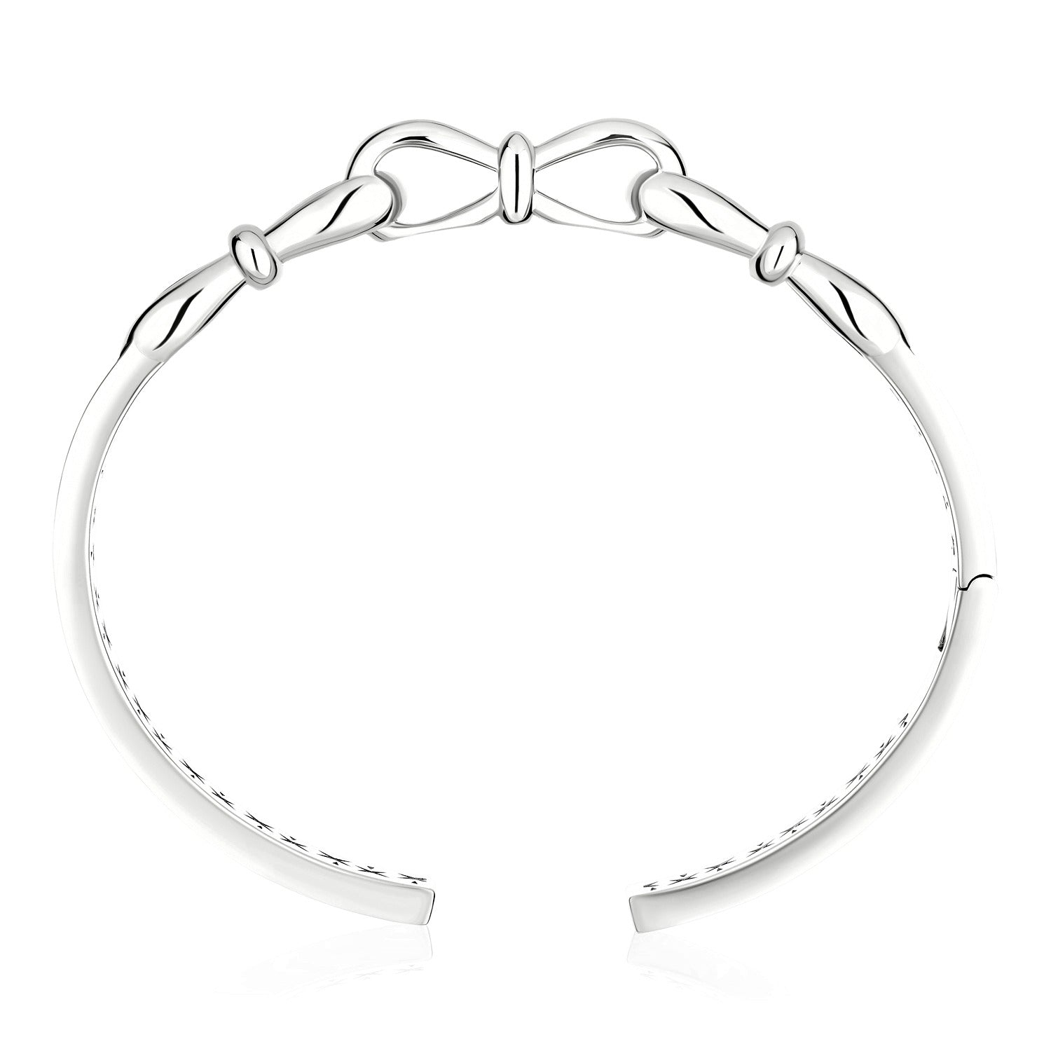 Together Forever Jumbo Infinity Cuff in White Gold