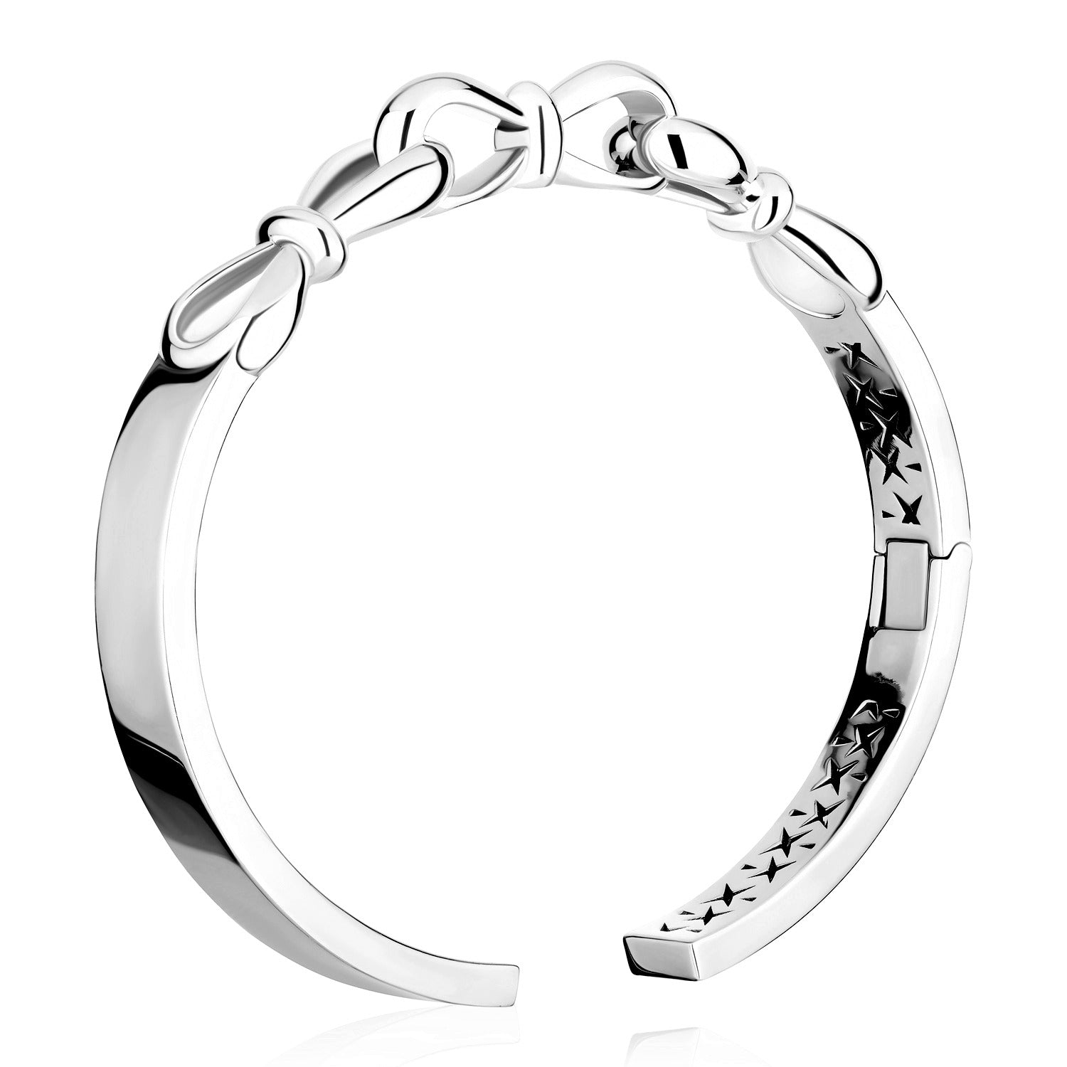 Together Forever Jumbo Infinity Cuff in White Gold