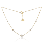 Celestial Graduating Charm Necklace in Yellow Gold with Spoiled Chain
