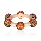 Celestial Ring in Rose Gold with Orange Sapphires