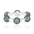 Celestial Ring in White Gold with Grey Sapphires