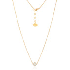 Celestial Single Charm Pendant in Yellow Gold with Spoiled Chain