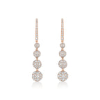 Celestial Drop Earrings in Rose Gold & Natural Diamonds