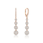 Celestial Drop Earrings in Rose Gold & Natural Diamonds