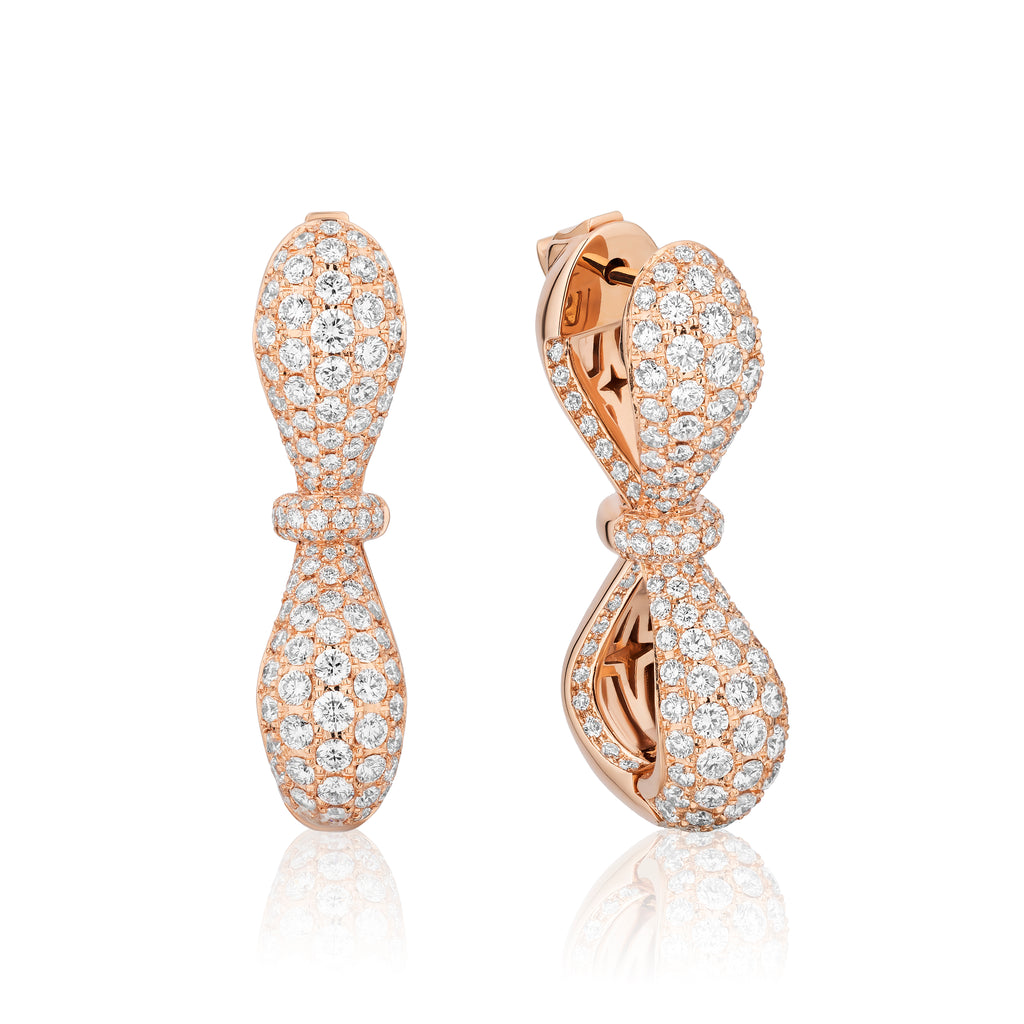 Together Forever Jumbo Infinity Earring Full Set in Rose Gold & Natural Diamonds