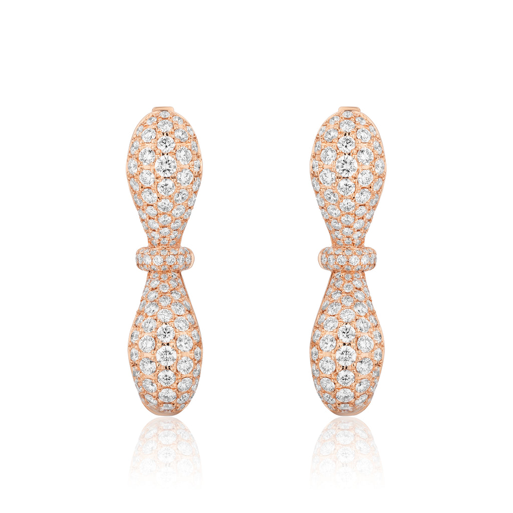 Together Forever Jumbo Infinity Earring Full Set in Rose Gold & Natural Diamonds
