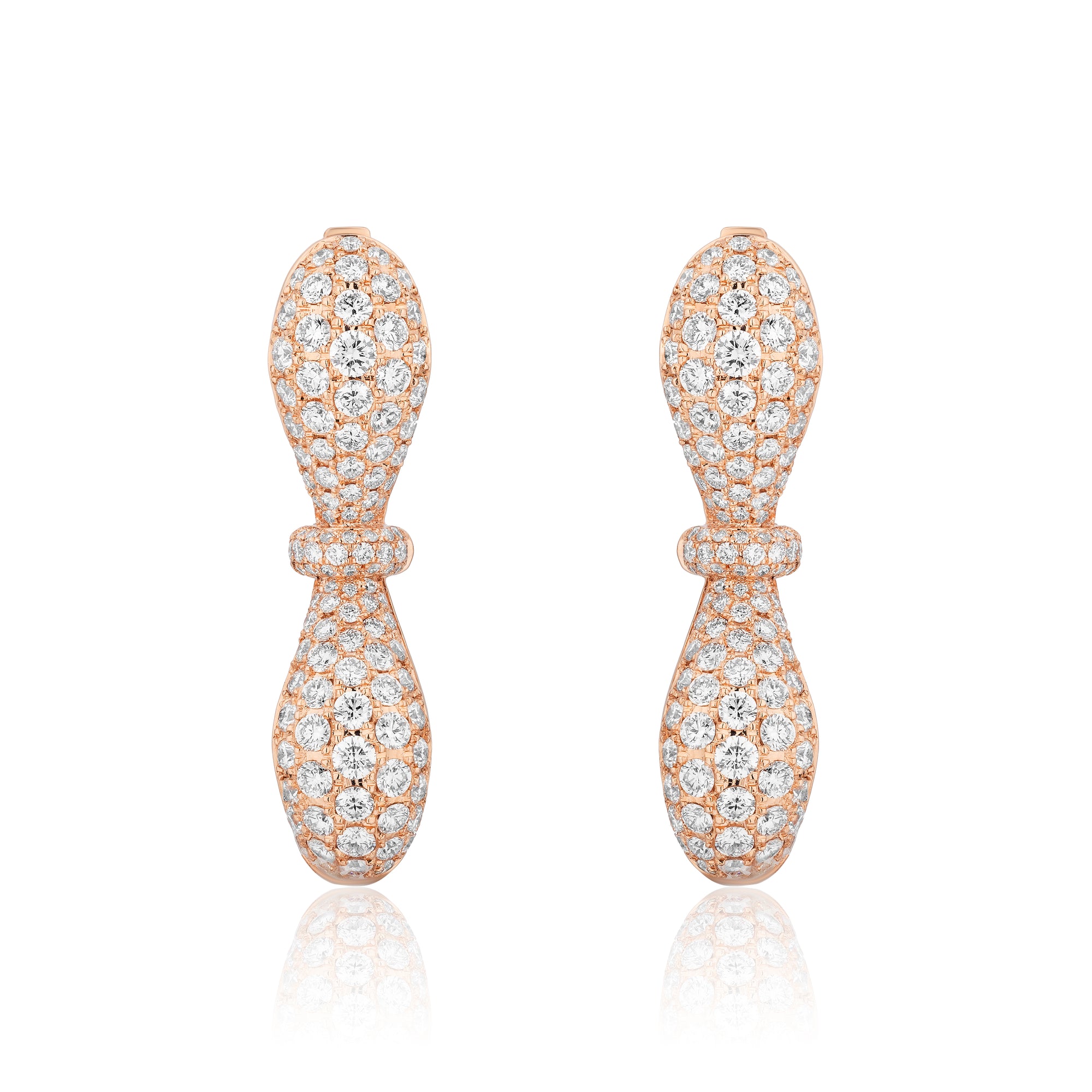Together Forever Jumbo Infinity Earring Full Set in Rose Gold & Natural Diamonds