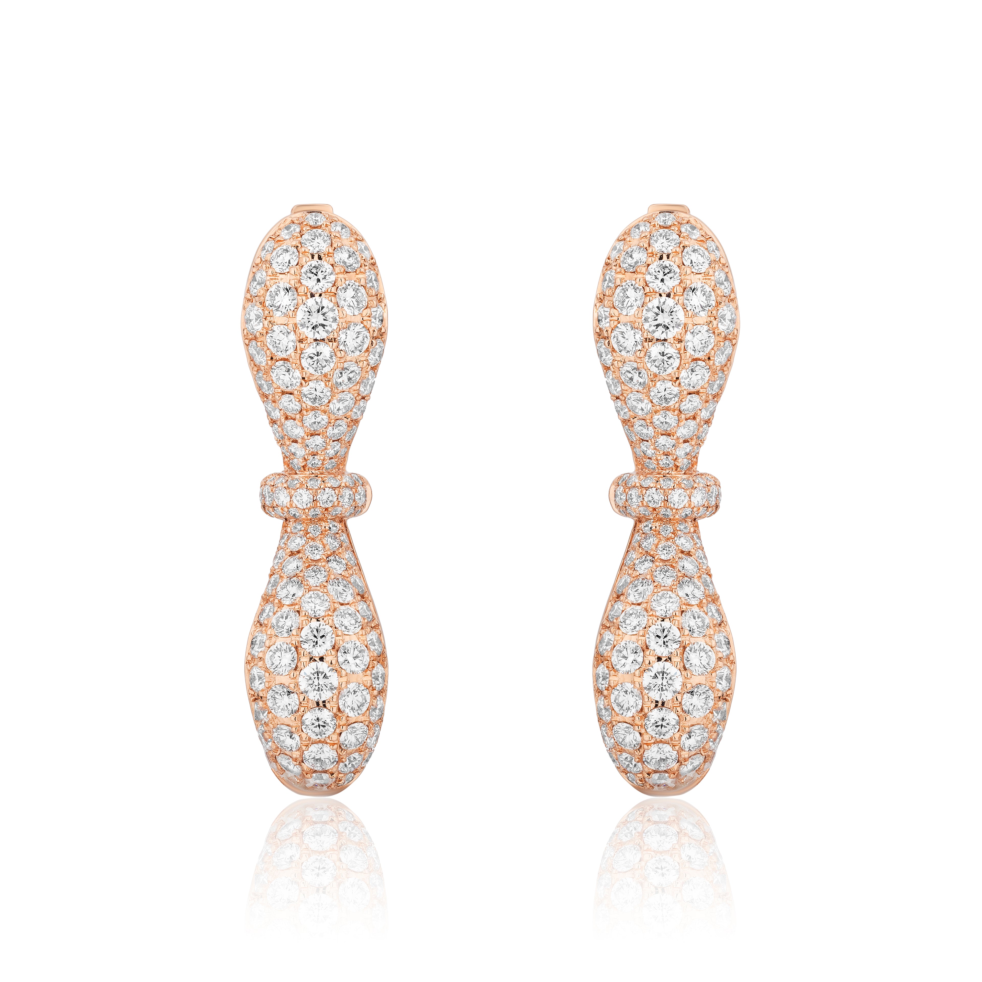 Together Forever Jumbo Infinity Earring Full Set in Rose Gold & Natural Diamonds