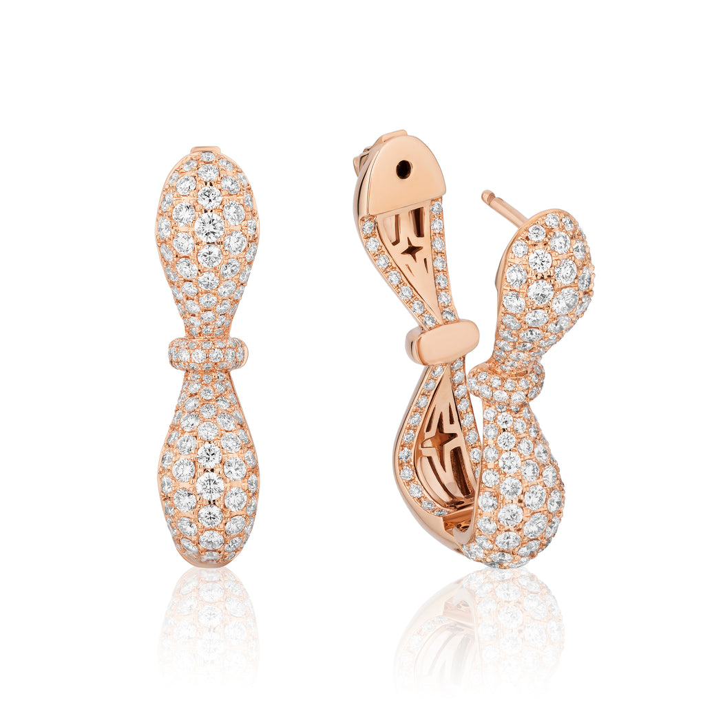 Together Forever Jumbo Infinity Earring Full Set in Rose Gold & Natural Diamonds
