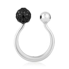 Celestial Toi et Moi Ring SemiSet in White Gold & Black Diamonds