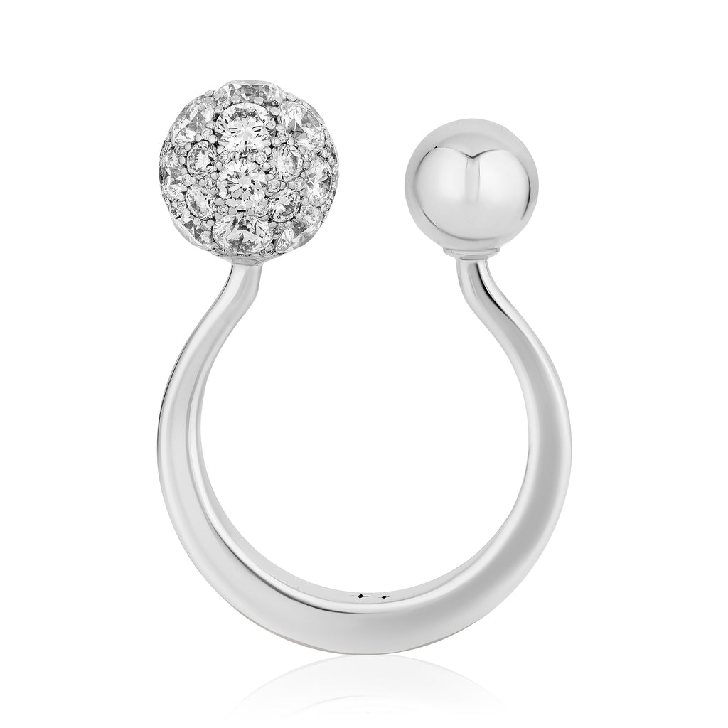 Celestial Toi et Moi Ring Semi Set in White Gold & Diamonds