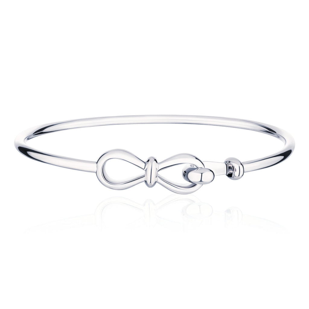 Together Forever Infinity Bangle in White Gold