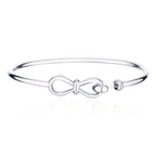 Together Forever Infinity Bangle in White Gold