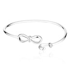 Together Forever Infinity Bangle in White Gold