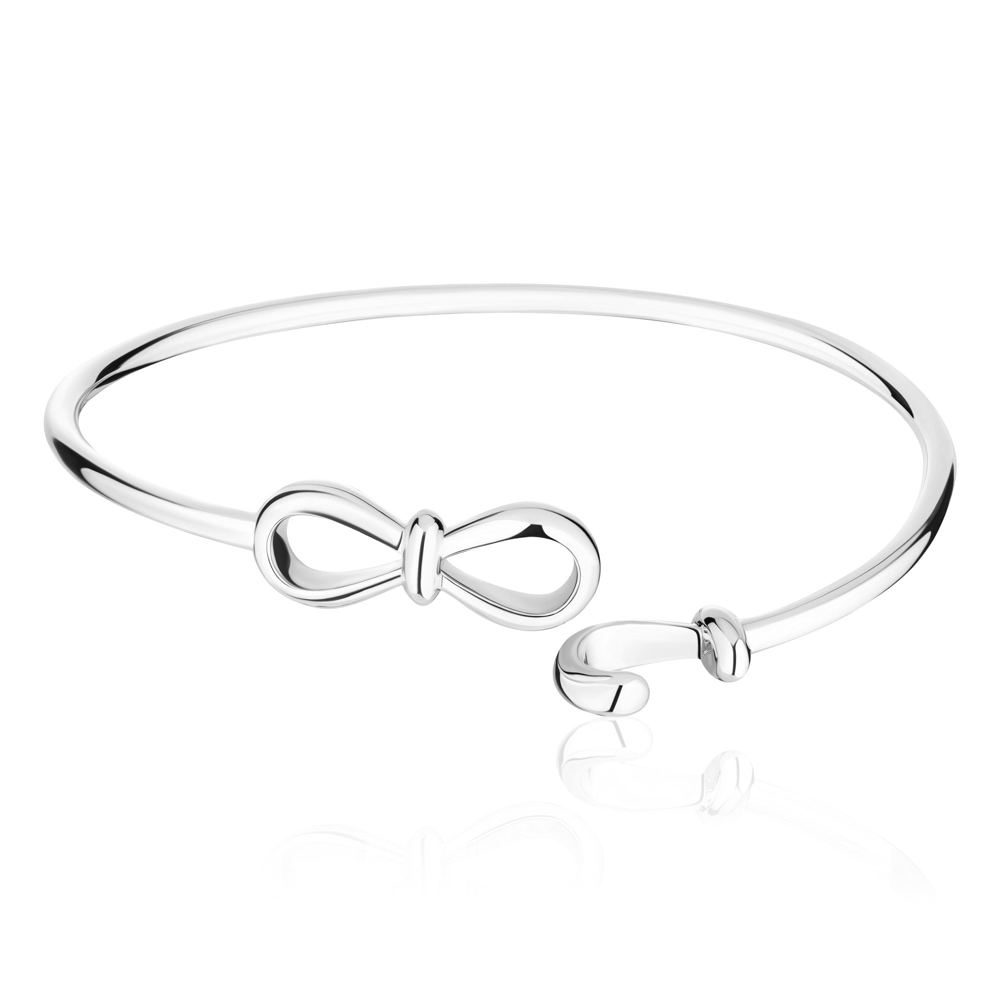 Together Forever Infinity Bangle in White Gold