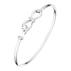 Together Forever Infinity Bangle in White Gold