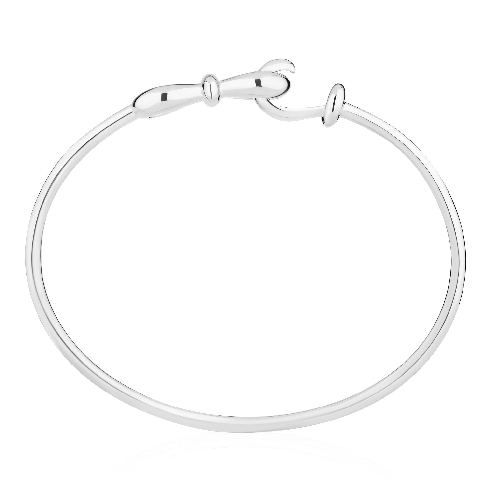Together Forever Infinity Bangle in White Gold
