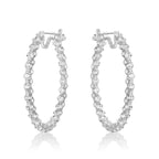 Spoiled Staples 55mm Hoop Earrings with Natural Diamonds