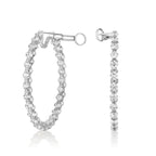 Spoiled Staples 55mm Hoop Earrings with Natural Diamonds