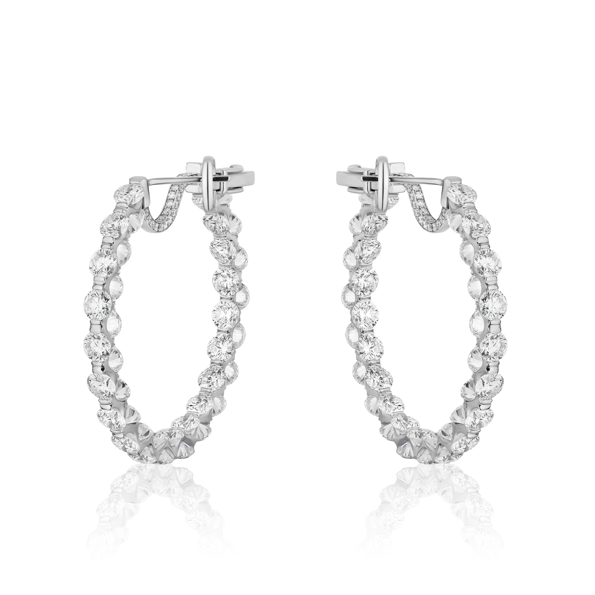 Spoiled Staples 40mm Hoop Earrings with Natural Diamonds