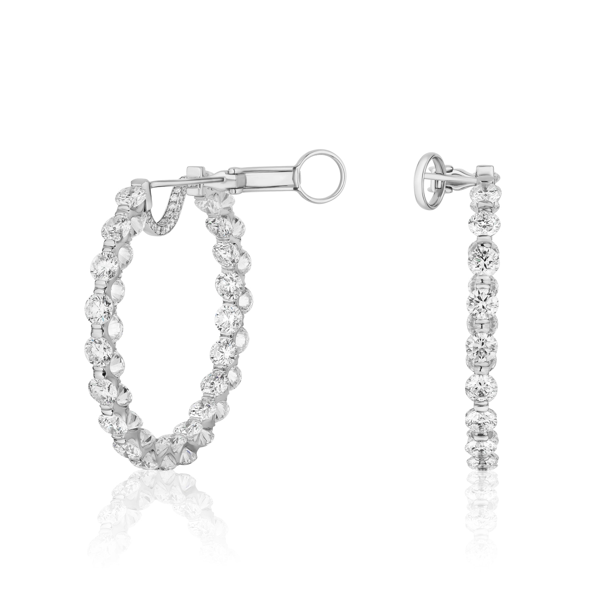 Spoiled Staples 40mm Hoop Earrings with Natural Diamonds