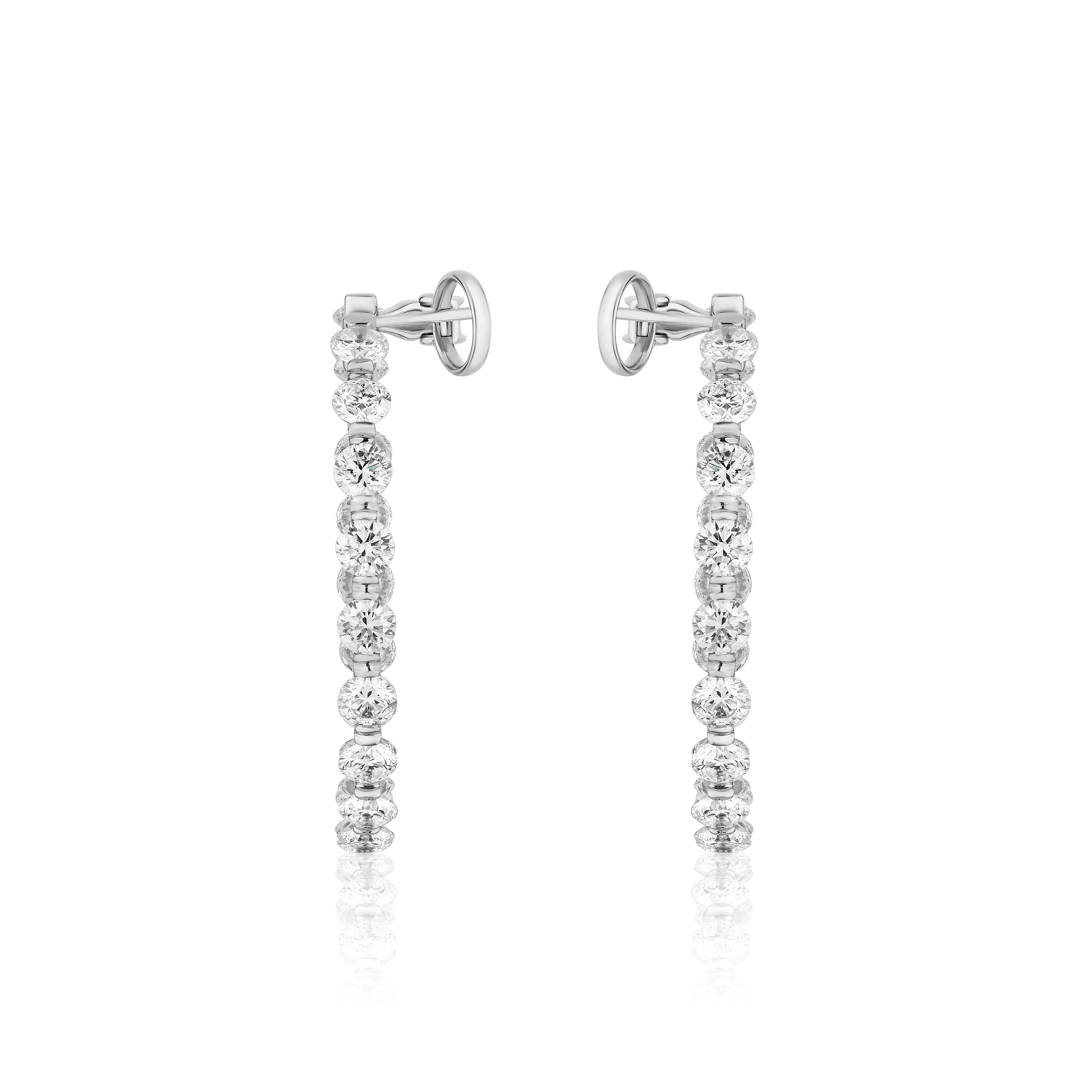 Spoiled Staples 40mm Hoop Earrings with Natural Diamonds