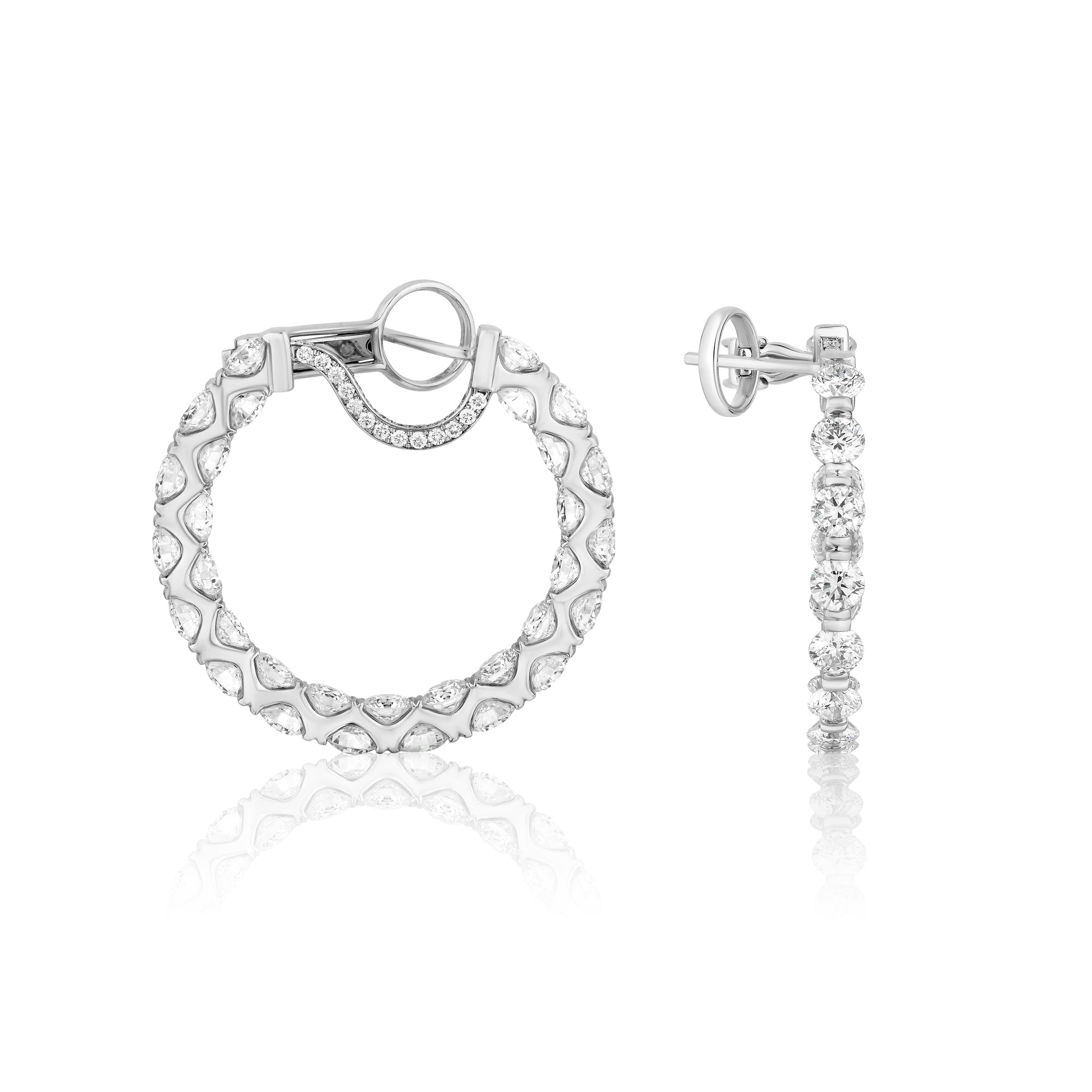 Spoiled Staples 30mm Hoop Earrings with Natural Diamonds