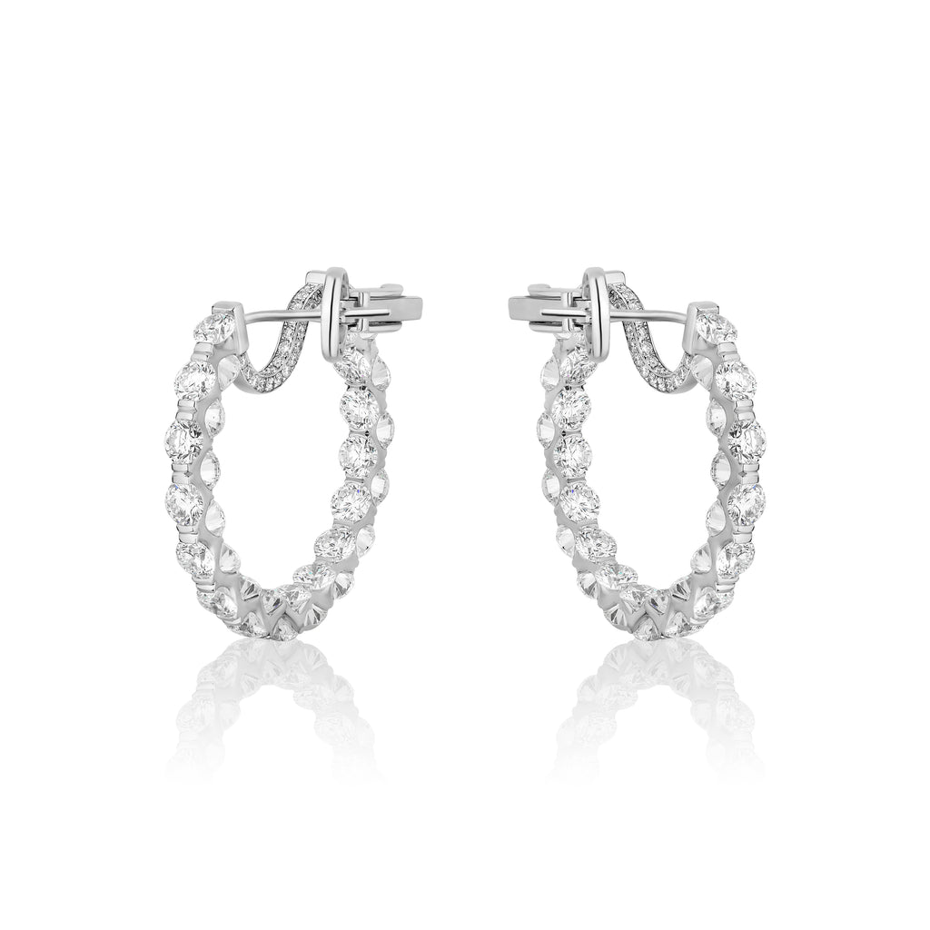 Spoiled Staples 30mm Hoop Earrings with Natural Diamonds