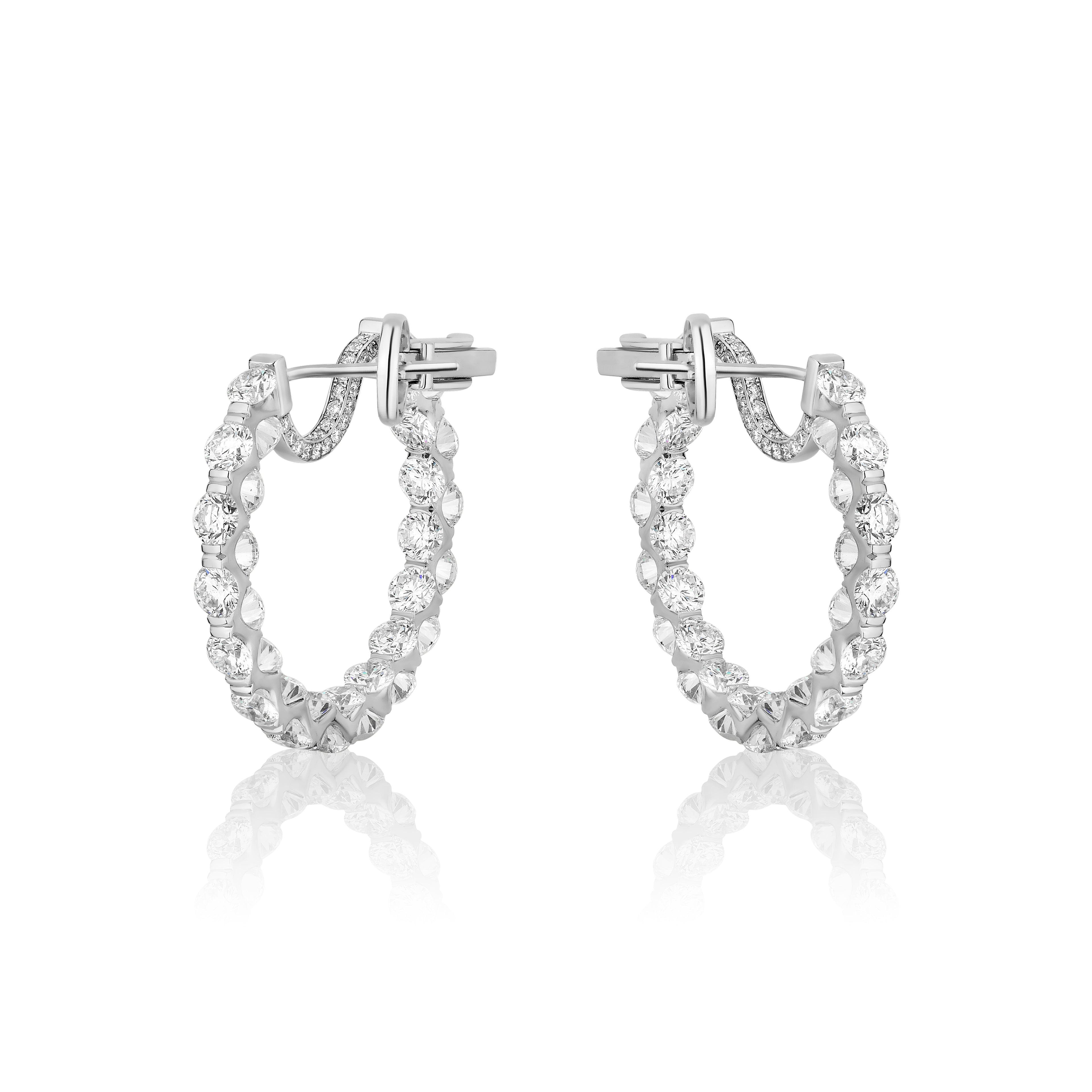 Spoiled Staples 30mm Hoop Earrings with Natural Diamonds