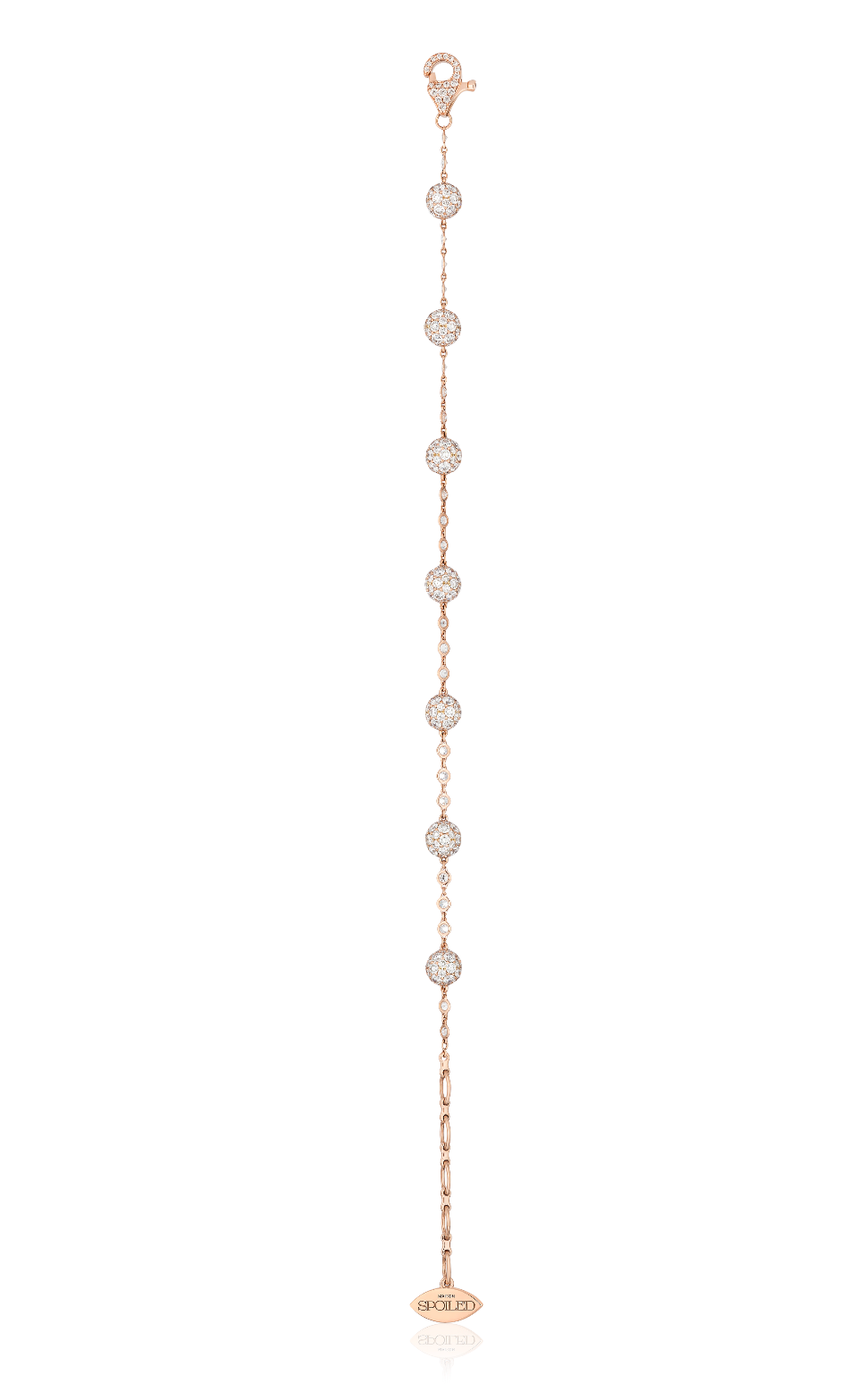 Celestial Graduating Charm Bracelet in Rose Gold & Spoiled Chain