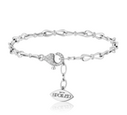 Together Forever Standard Infinity Link Bracelet in White Gold & Natural Diamonds