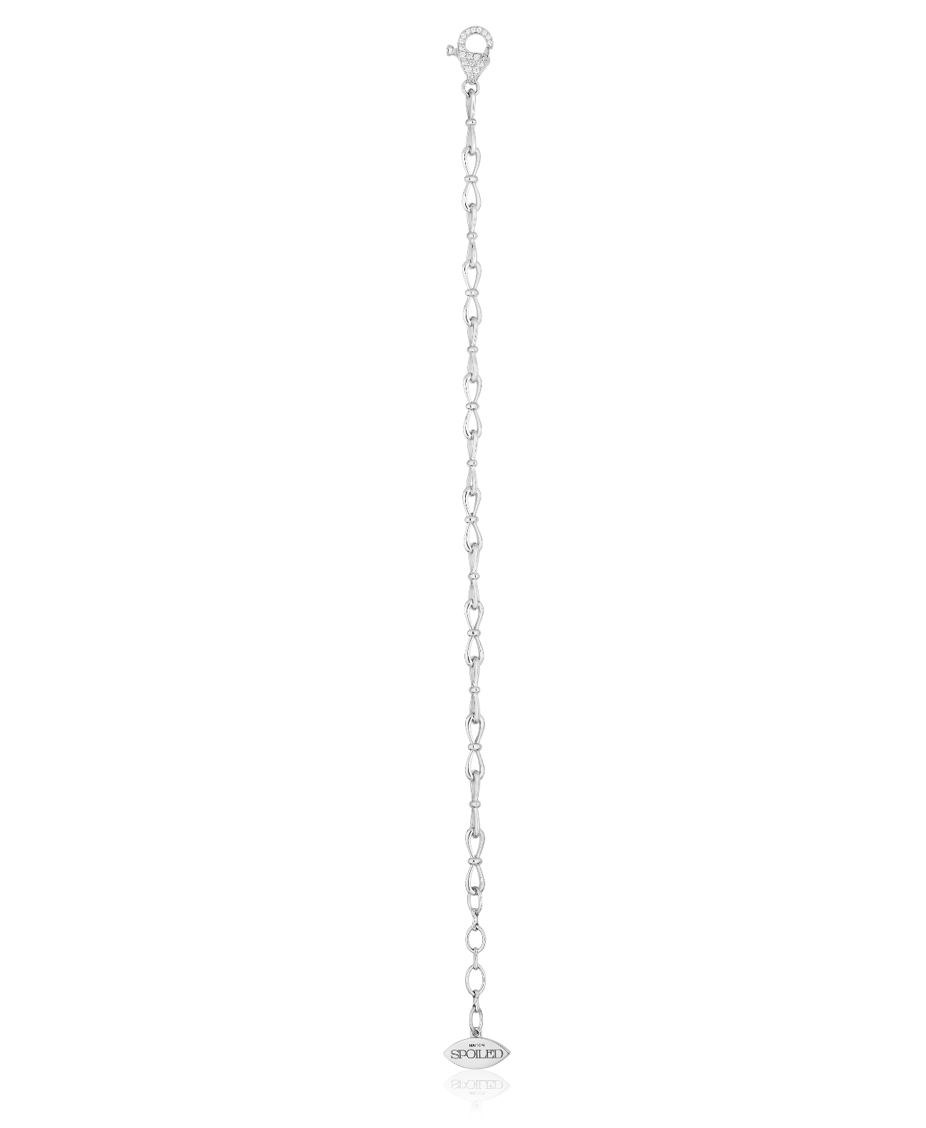 Together Forever Standard Infinity Link Bracelet in White Gold & Natural Diamonds