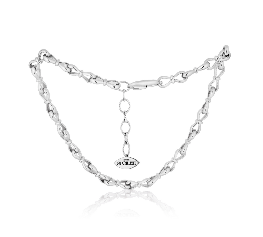 Together Forever Jumbo Forever Link Necklace White Gold