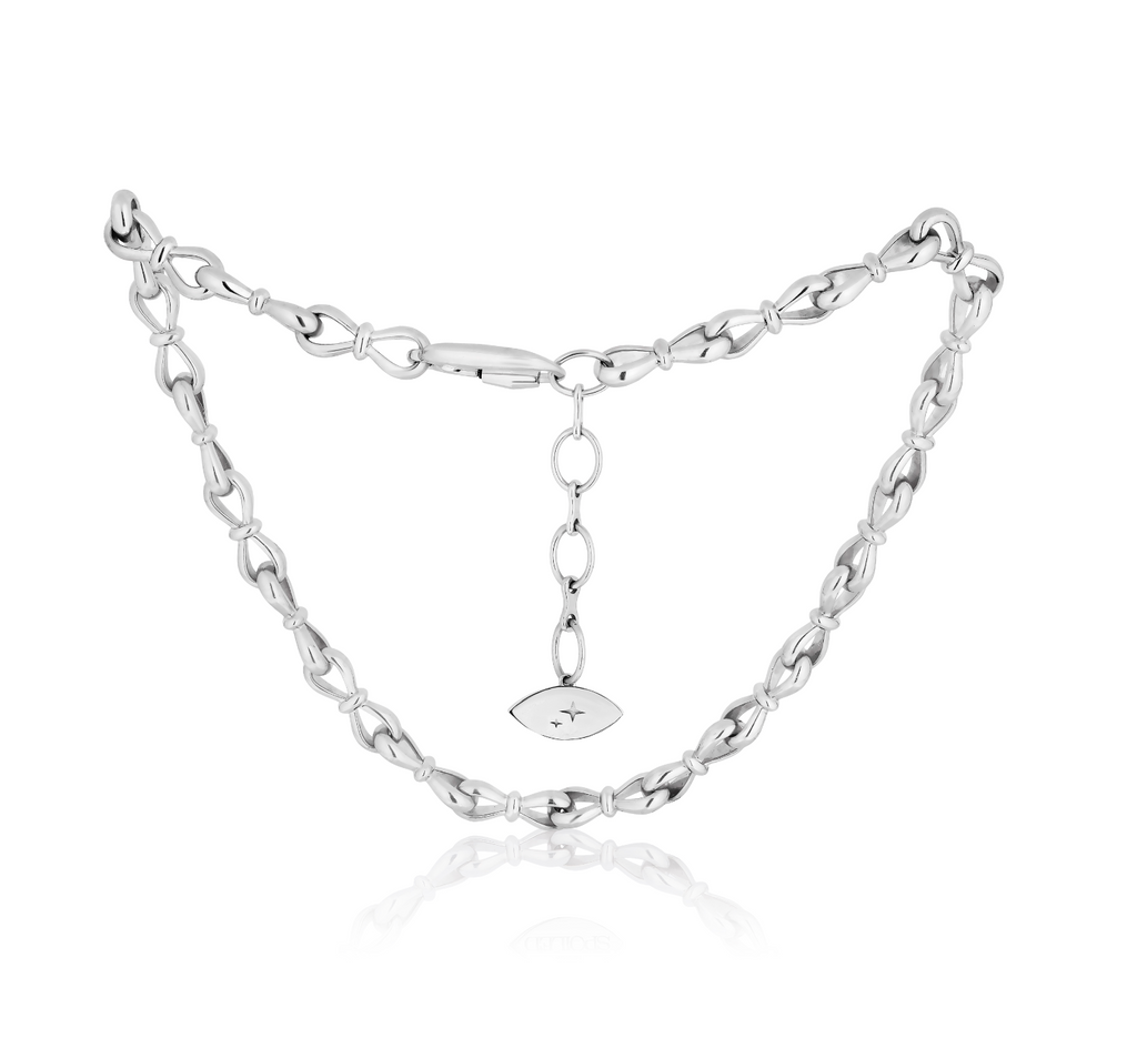 Together Forever Jumbo Forever Link Necklace White Gold