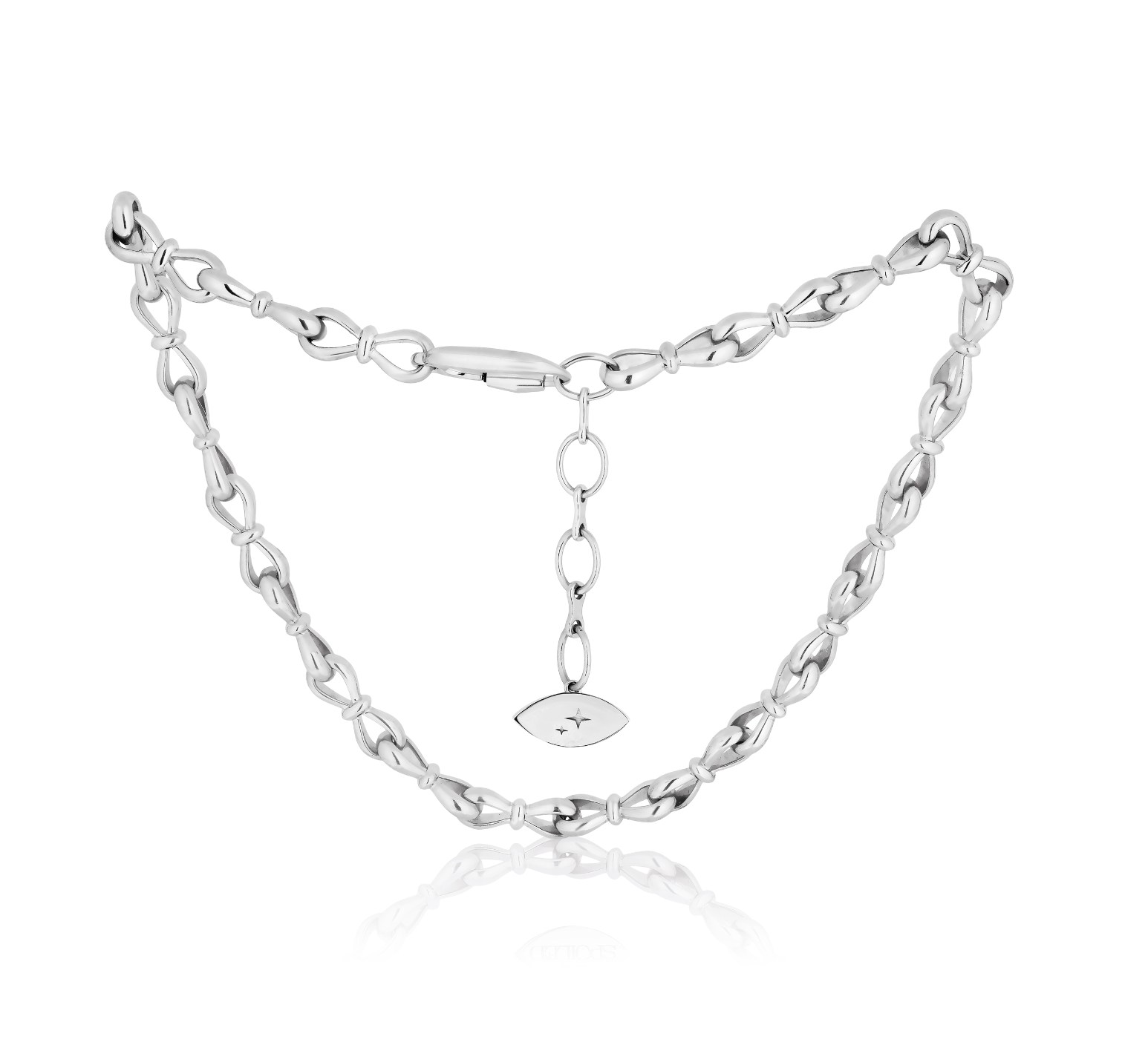 Together Forever Jumbo Forever Link Necklace White Gold