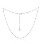 Together Forever Micro Infinity Link Necklace in White Gold with Natural Diamond Spoiled Clasp