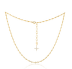 Together Forever Micro Infinity Link Necklace in Yellow Gold with Natural Diamond Spoiled Clasp