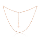 Together Forever Micro Infinity Link Necklace in Rose Gold with Natural Diamond Spoiled Clasp