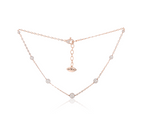 Celestial Graduating Charm Necklace in Rose Gold with Spoiled Chain