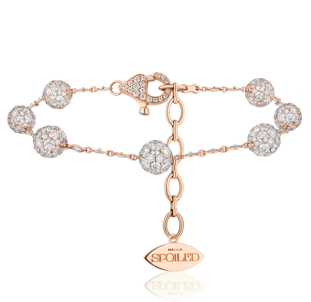Celestial Standard Charm Bracelet in Rose Gold & Natural Diamonds