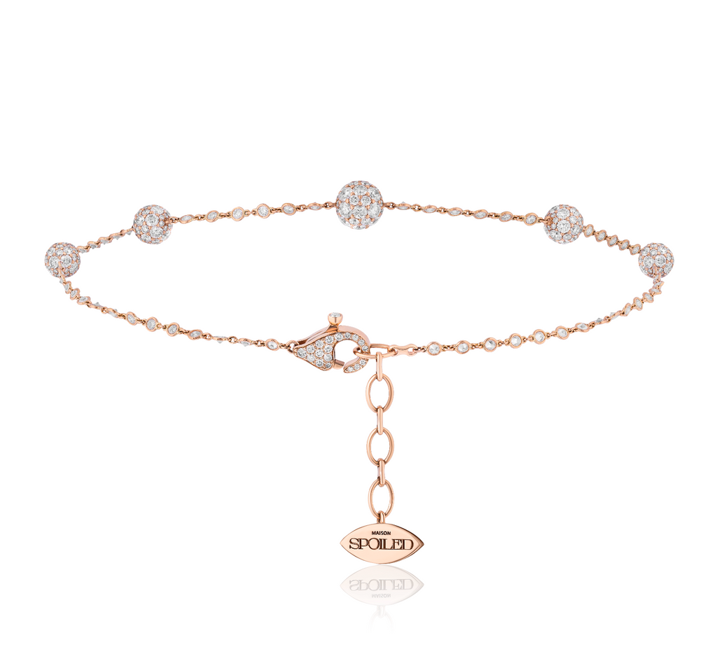 Celestial Standard Charm Choker Necklace in Rose Gold with Spoiled Chain