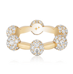 Celestial Ring in Yellow Gold with White Diamonds