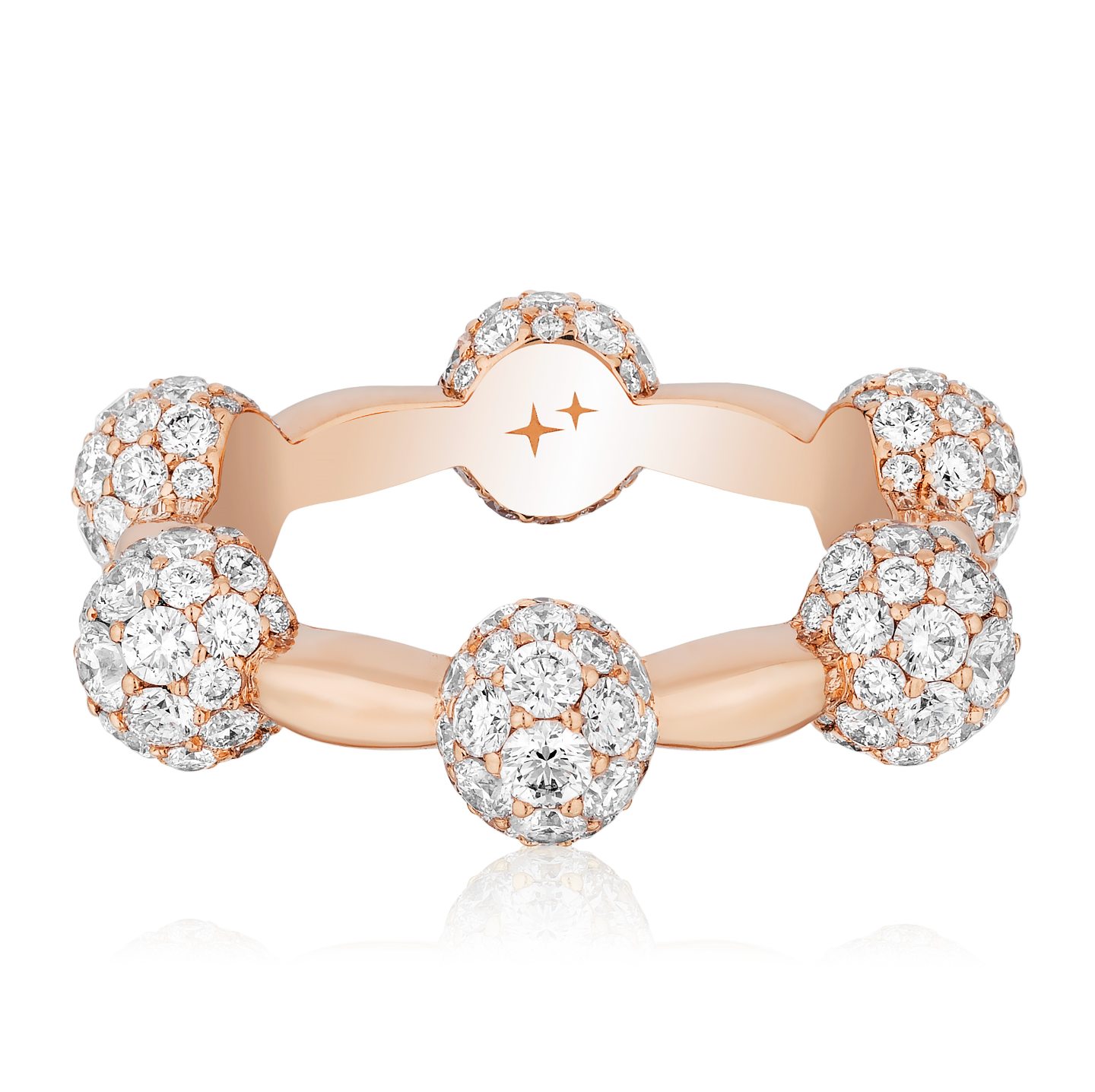 Celestial Ring in Rose Gold with White Diamonds