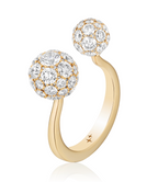 Celestial Toi et Moi Full Set Ring with Natural Diamonds in Yellow Gold