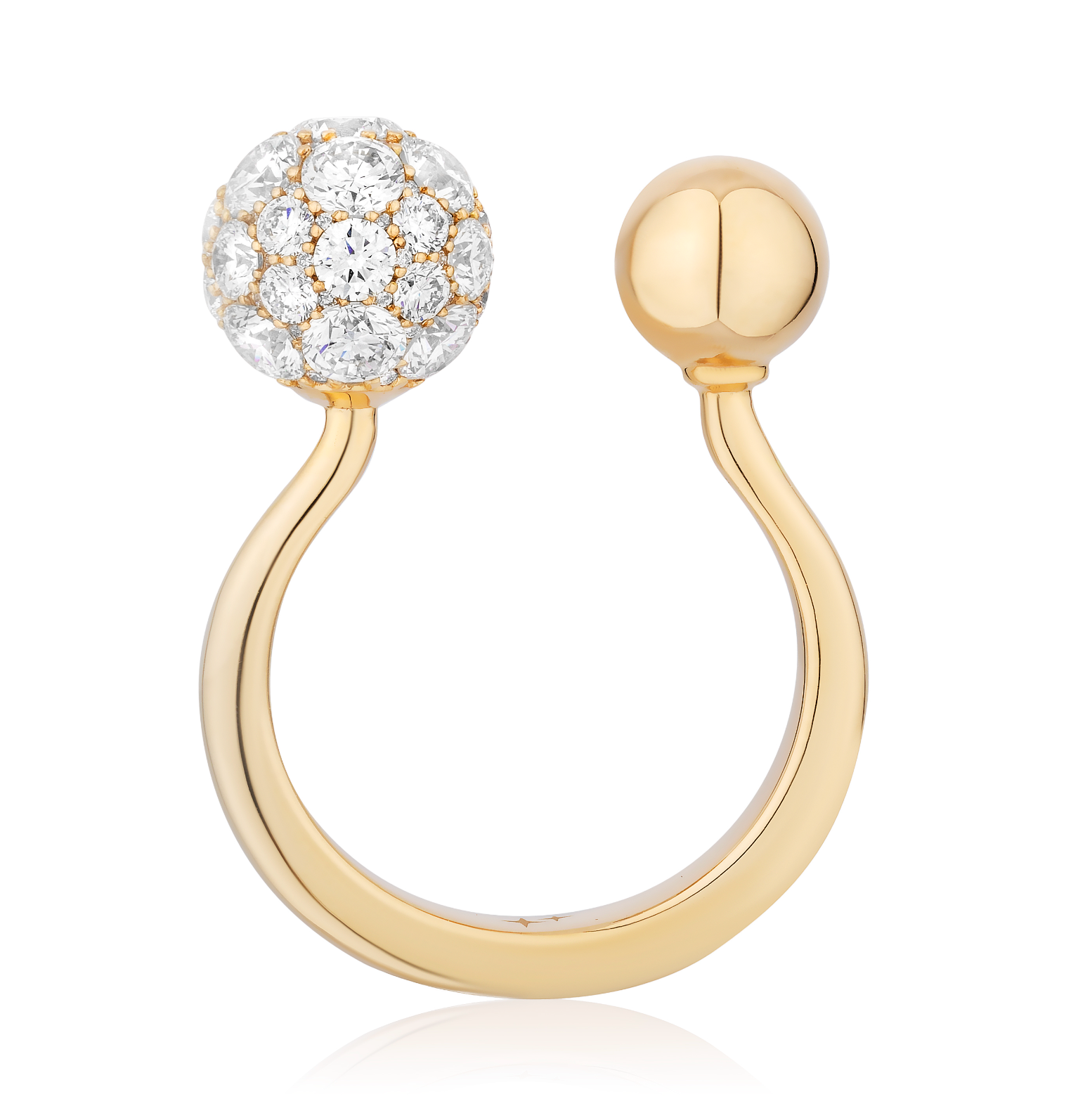 Celestial Toi et Moi Ring Semi Set in Yellow Gold & Diamonds