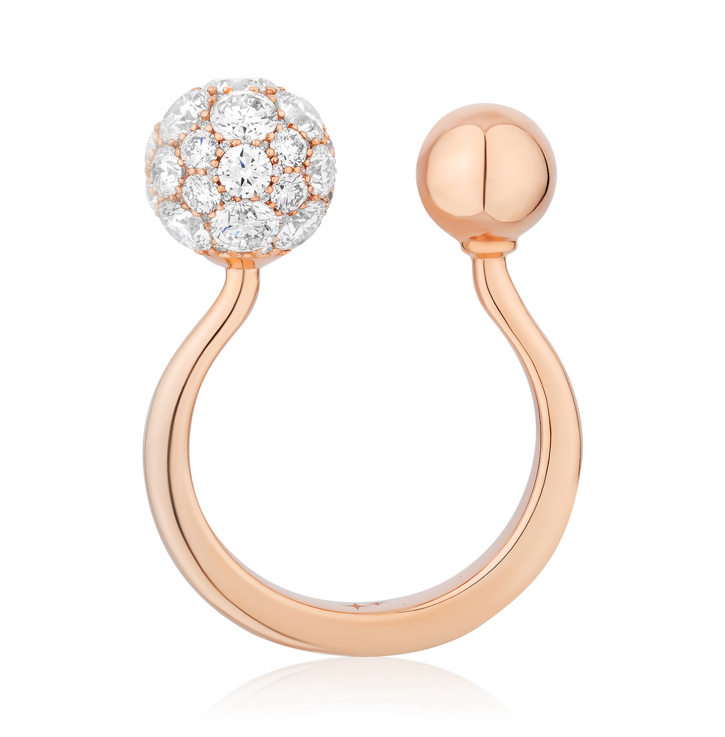 Celestial Toi et Moi Ring Semi Set in Rose Gold & Diamonds