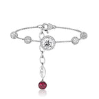 Spoiled Staples Round Semi-Mount Celestial Bracelet with Natural Diamonds and Rubies