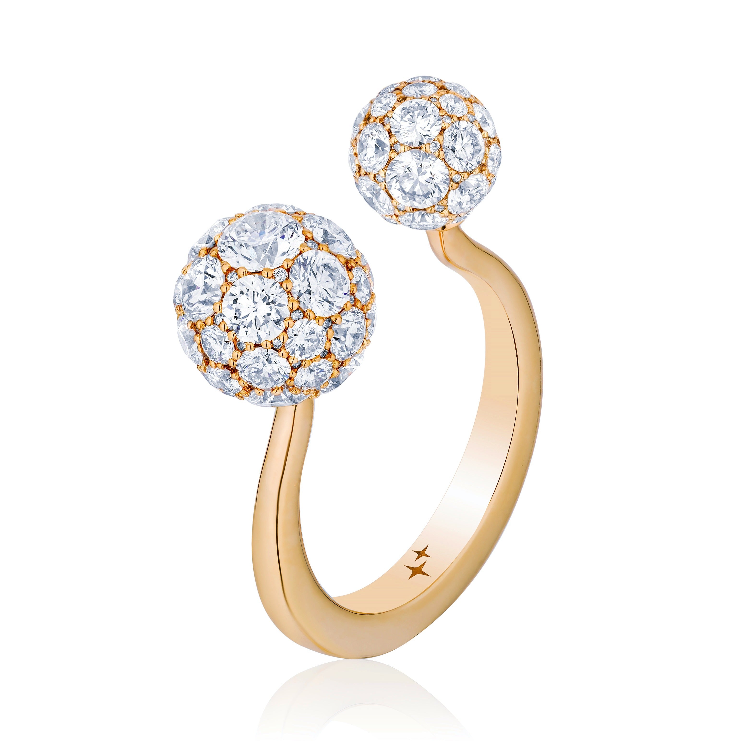 Celestial Toi et Moi Full Set Ring in Rose Gold & Natural Diamonds