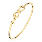 Together Forever Infinity Bangle in Yellow Gold