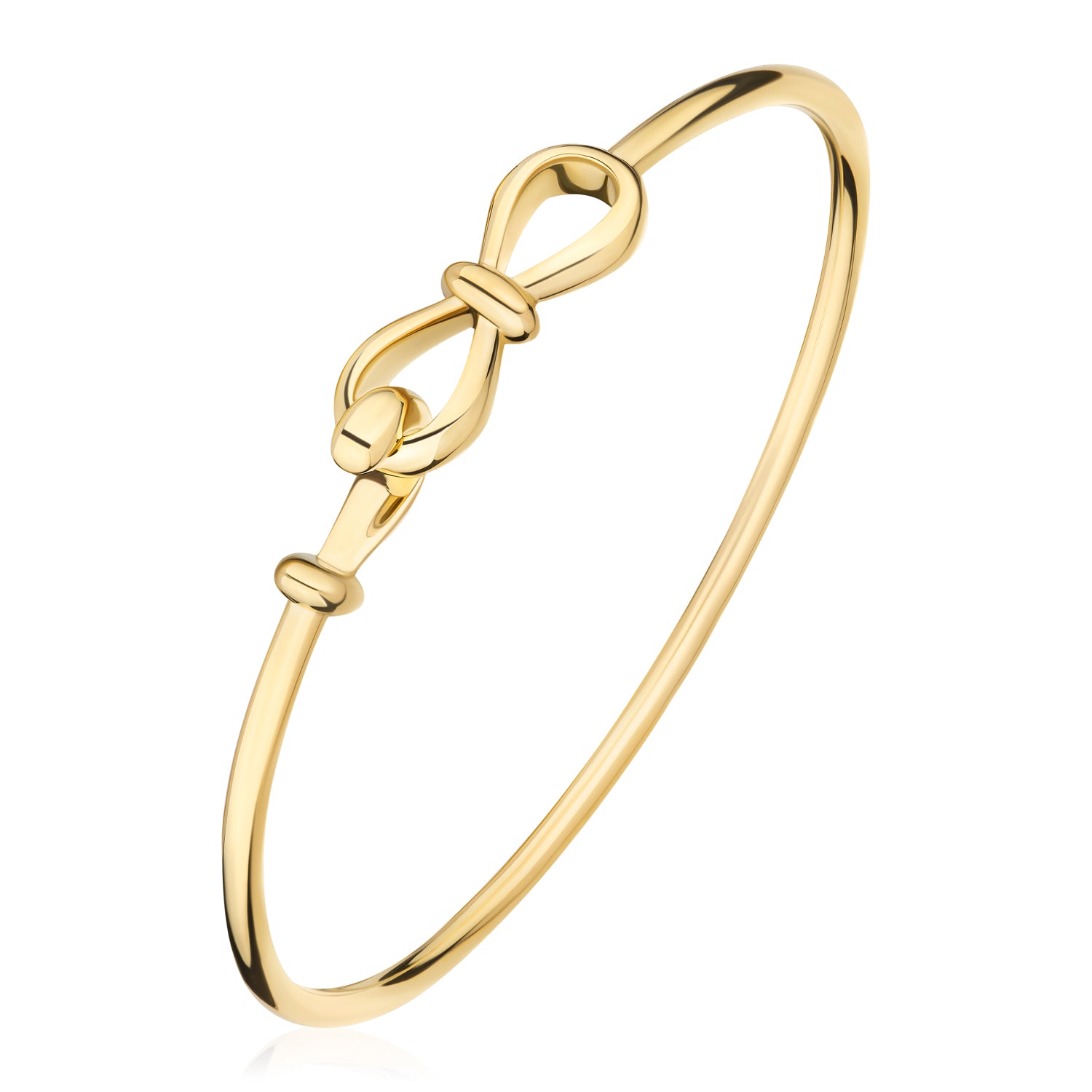 Together Forever Infinity Bangle in Yellow Gold